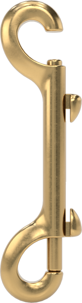 Çift Kayar Cıvata Mandallı Karabina, Bronz, 7/16" Açılma Genişliği, 4-1/8" Kullanılabilir Uzunluk