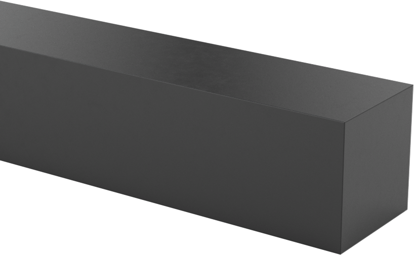 Yağa Dayanıklı Buna-N Kauçuk Kare Çubuk, 36" Uzunluk, 3/4" Kalınlık
