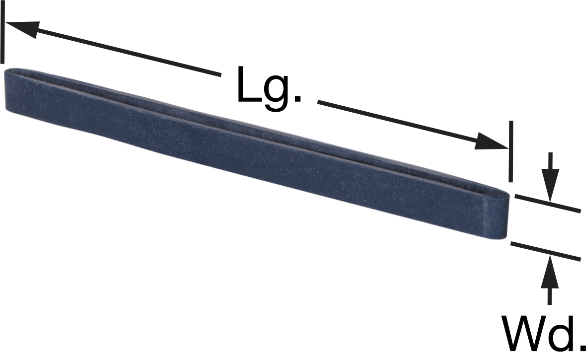 Metal Dedektörü ile Tespit Edilebilir Lastik Bantlar, 1/4" Genişlik x 3-3/4" Uzunluk