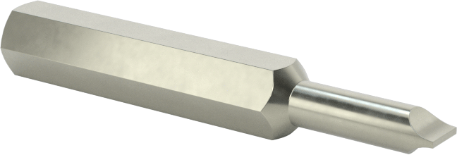 0.099" Oluklu Uç, 4 mm Altıgen Şaft — Altıgen, 4 mm, 1 1⁄8"