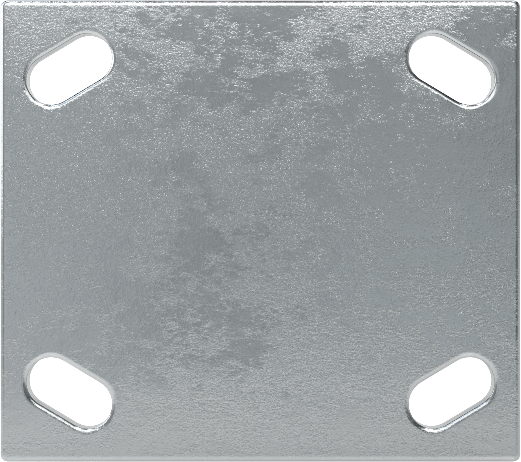 4-1/2" x 4" Montaj Plakalı Samson Tekerlek, 4 inç Çapında Gri Kauçuk Tekerlekli Sert, Açık Rulman