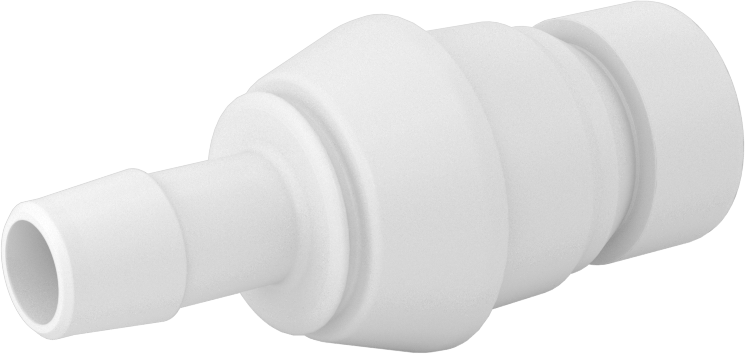 Hava ve Su için Yüksek Akışlı Hızlı Bağlantı Tüp Bağlantısı, Asetal Plastik Tapa, 1/2" Boru İç Çapı için, 1/2 Kaplin Boyutu