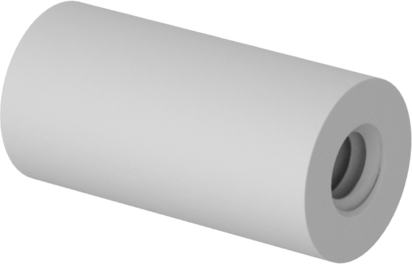 Naylon 6/6 Dişi Dişli Yuvarlak Ara Parça, 1/8" Dış Çap, 1/4" Uzunluk, 0-80 Diş Boyutu