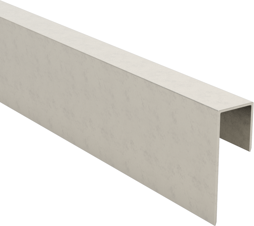 Kenar Kesme, Paslanmaz Çelik, 1/4" İç Genişlik, 3/4" Dış Yükseklik, 6 Fit Uzunluk — J, Paslanmaz Çelik, Sert