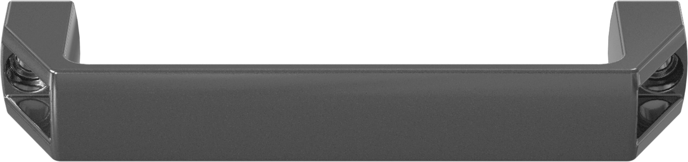 Plastik, Dişsiz Delikli Dikdörtgen Çekme Kolu, 7-1/16" Merkezden Merkezeli, Siyah — 7 1/16", Dişsiz Delik, Plastik