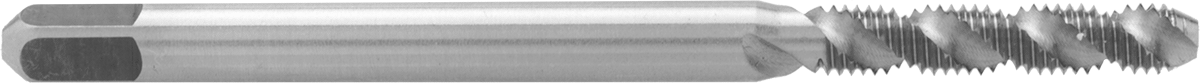 Kör Delikler için Yüksek Hızlı Çelik Talaş Temizleme Koyma Ucu, Kaplamasız, Alt Pah, M3 x 0.5mm, 5/16" Uzunluğunda Diş
