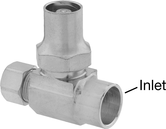 Kurcalamaya Dayanıklı Tesisat Kesme Vanası, Lehim Bağlantısı Girişi x Sıkıştırma Çıkışı