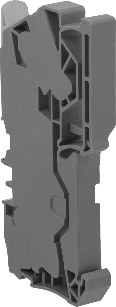 DIN Rayı Üzerine Takılan Klemens, 1 Kol ve 1 Yaylı Kelepçe, 600V AC/DC, 5A, Mavi