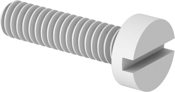 Dar Peynir Başlı Oluklu Vidalar, Plastik, M2 x 0.40 mm Diş, 8 mm Uzunluk
