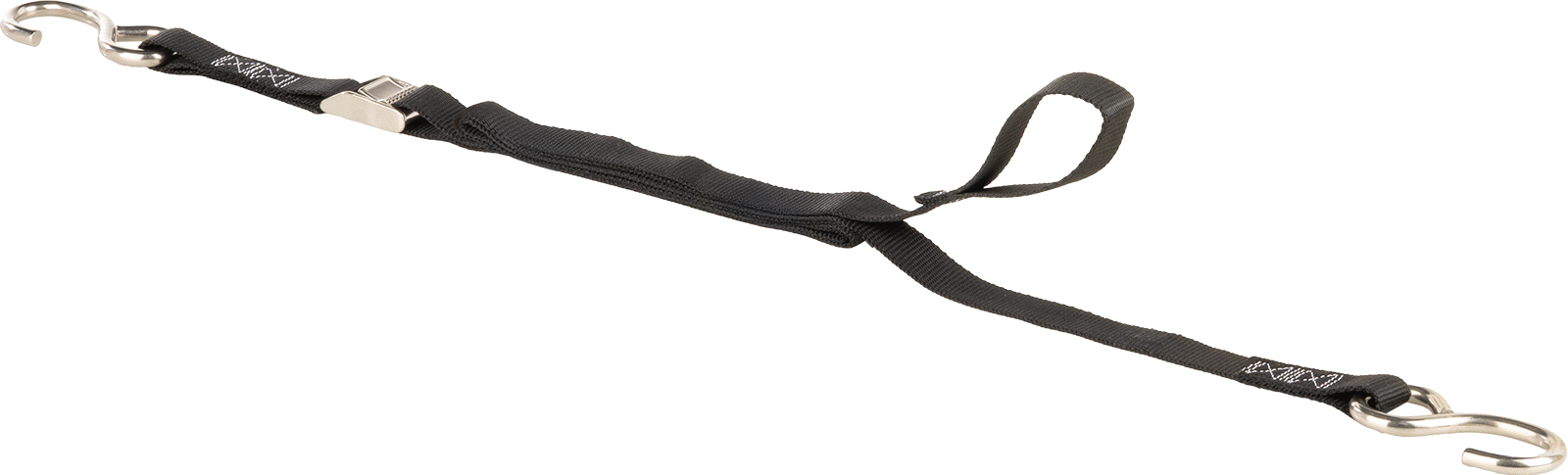 Paslanma ve Aşınmaya Dayanıklı Hızlı Sıkışan Bağlama Kayışı, S-Kancalı, 1 inç Genişlik x 3 fit Maksimum Uzunluk