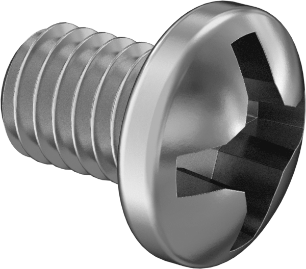 JIS 18-8 Paslanmaz Çelik Silindir Başlı Vida, M3 x 0.5 mm Diş Boyutu, 4 mm Uzunluk