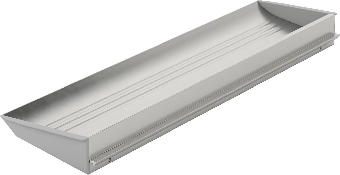 T-Yivli Çerçeve, Bölücüler için Tepsi, 1.5" ve 40 mm Yüksekliğinde Tek Ray için