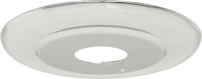 Yangın Sprinkler Başlıkları için Kapak Plakası, Katı, 1/2 Boru Boyutu için, 1/4" Derinlik — Katı, Krom Kaplama, 1⁄2