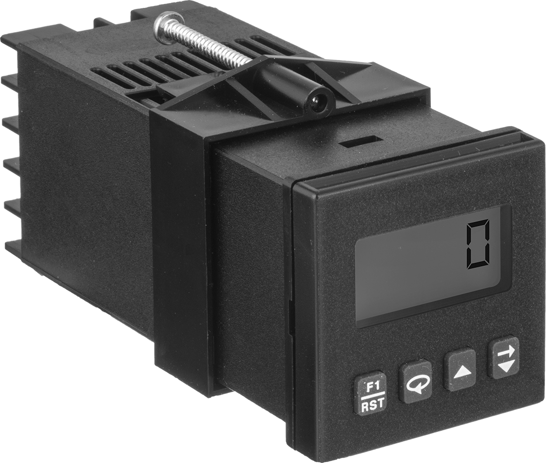 Çıkış Rölesi ile DIN Panel Montajlı Sayaç, Anahtar Kontak/Elektrikle Çalıştırılan, 1/16 Kesik — Dijital, 0V DC ila 30V DC, Yukarı ve Aşağı