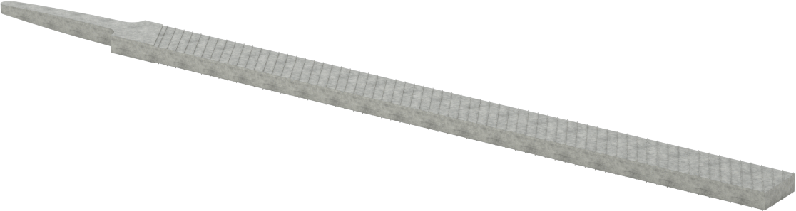 Hassas Düz Dikdörtgen Törpü, 1 Numaralı İnce Son İşlem için, 8" Uzunluk x 19/32" Genişlik — Düz, Dikdörtgen, 8"