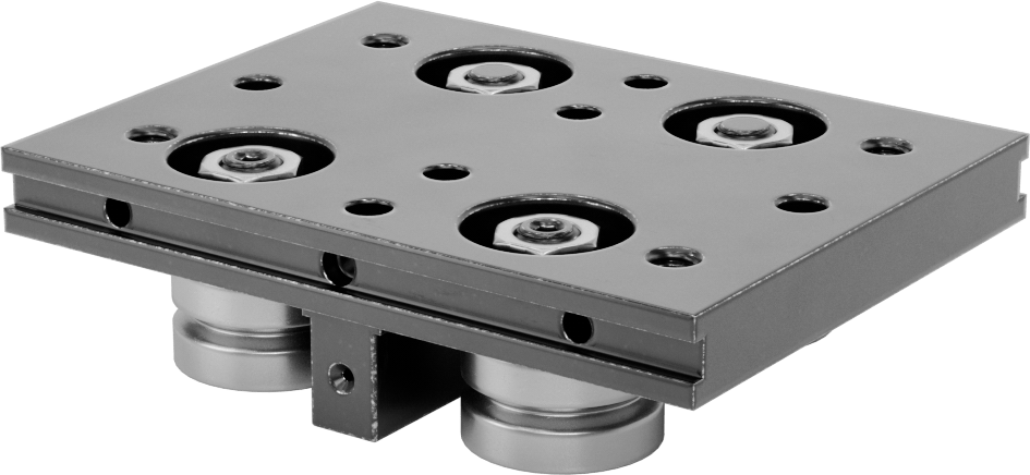 Eğriler için Raylı Makaralı Taşıyıcı, 175 mm Ray Bükülme Yarıçapı için — 25 mm, 80 mm, 105 mm