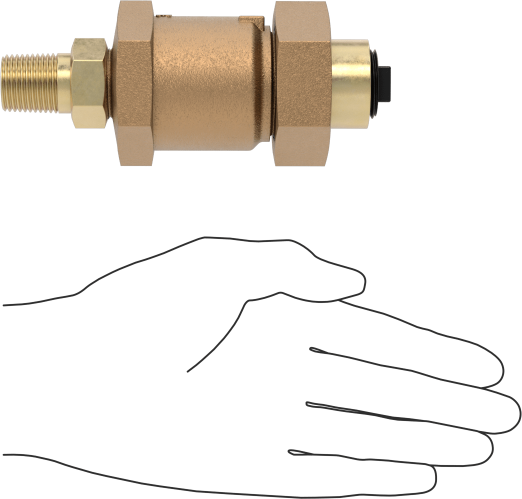 Pirinç Buhar Kapanı, Dikey Yönlendirme, 1/2 NPT Erkek x Dişi, 125 PSI