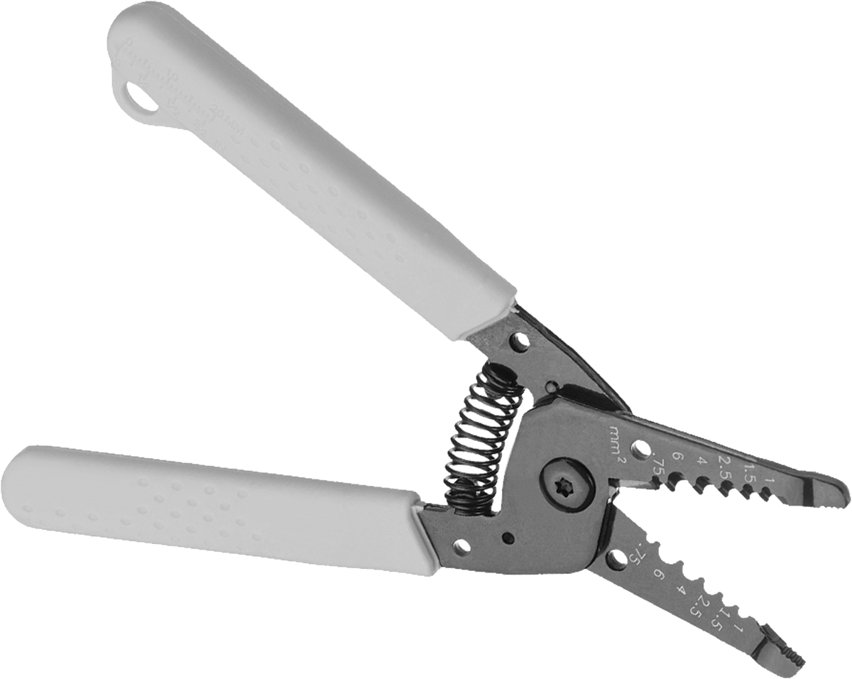 Elektrik Kablo Soyma Makinesi, Metrik Tel için, 6-1/2" Uzunluk, Çelik — Çizgi Sıyırıcı, Çelik, Kauçuk