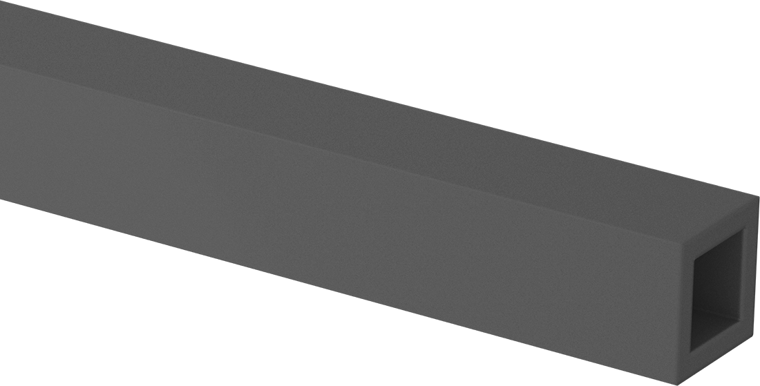 Çok Amaçlı Garolite G-10/FR4 Tüp, 1/8" Duvar Kalınlığı, 3/4" Genişlik x 3/4" Dış Yükseklik, 36" Uzunluk