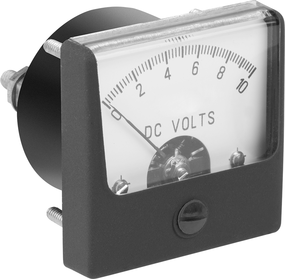 Analog Elektrik Paneli Ölçer, 0-10V DC Ölçer, Akrilik Pencere, 1.76 inç Yükseklik