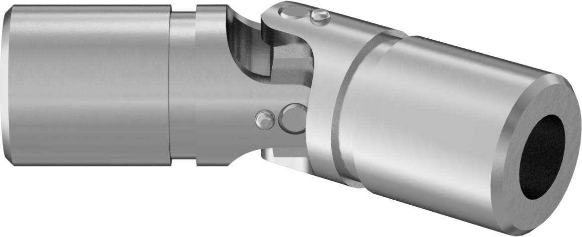 Paslanma ve Aşınmaya Dayanıklı Tekli U-Mafsal, Yüksek Hızlı, 10 mm Çap x 24 mm Derinlikte Mil için