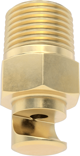 Ekstra Geniş Sapmalı Düz Püskürtme Memesi, Pirinç, 1/2 NPT Erkek, 5.7 gpm 20 PSI'da
