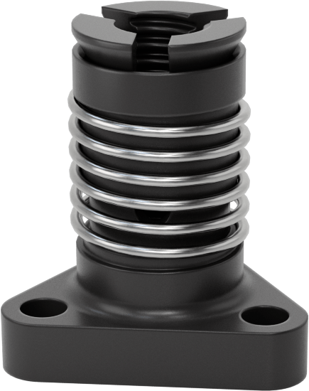 Ultra Hassas Kılavuz Vida için Yaylı 1/4"-20 Diş Boyutu Flanşlı Somun — 1⁄4"-20, Somun, 1"