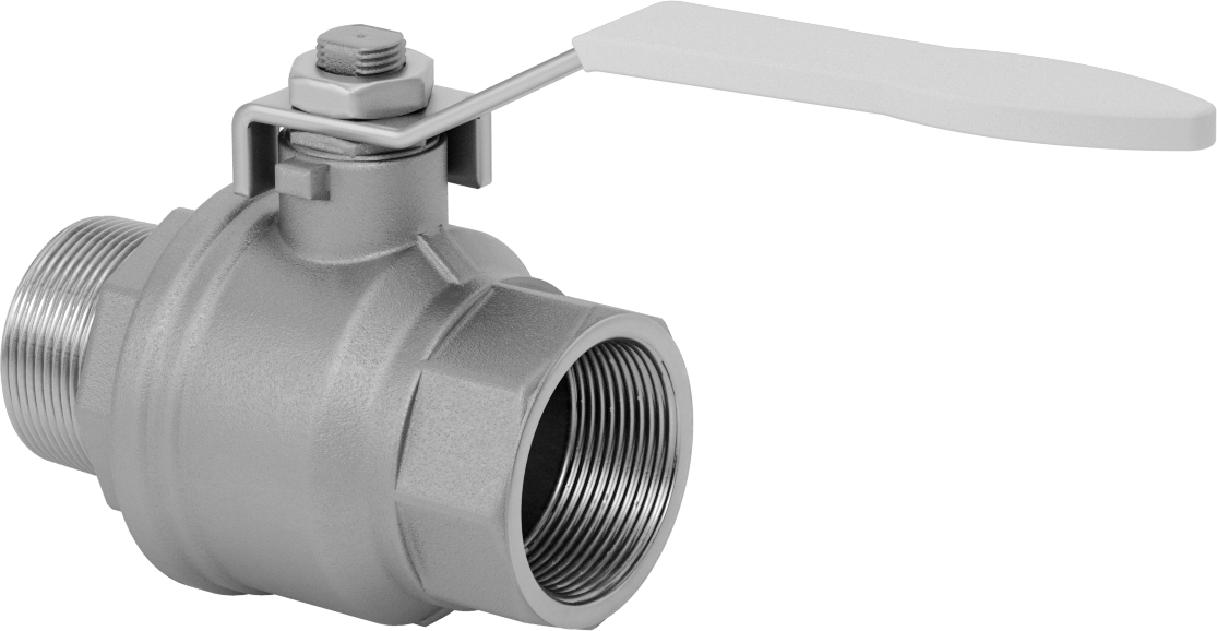 Dişli Açma/Kapama Vanası, Kolu Olan Pirinç, 2-1/2 NPT Dişi x 2-1/2 NPT Erkek