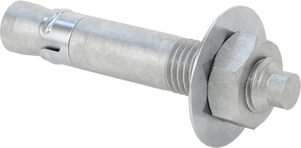 1" Çap, Beton için 6" Uzunlukta Galvanizli Çelik Kamalı Dübeller