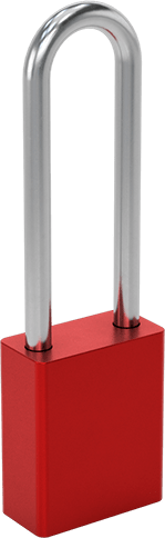Masif Eloksallı Alüminyum Kilitli Asma Kilit, American Lock 1107, Kırmızı