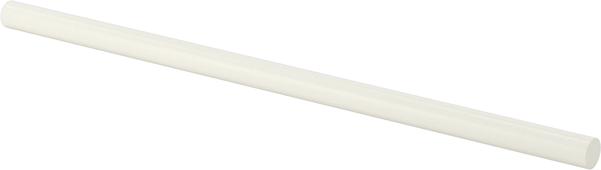 Ultra Yüksek Sıcaklık Seramik Alümina, Kolay İşlenebilir, 1/2" Çapında Çubuk, 12" Uzunluk