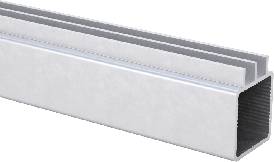 Pres Geçmeli Çerçeve Bağlantı Elemanı, Standart Ray, Çift Yuvalı, 1/4" Yüksekliğinde Yuva, 1" Yükseklik x 1" Genişlik