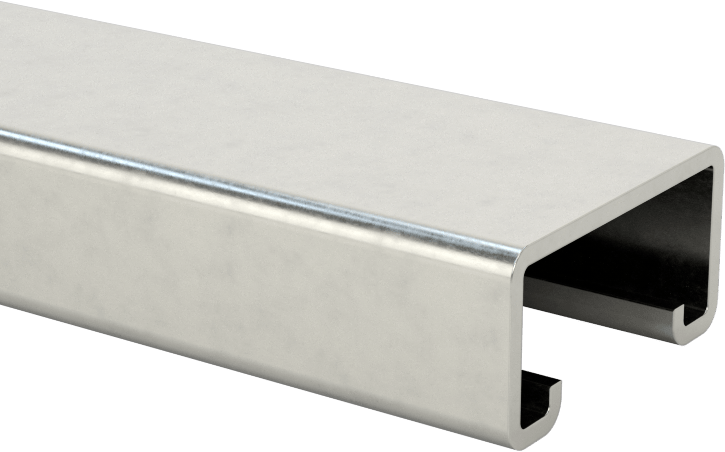 Ekstra Düşük Profilli Dikme Kanalı, 304 Paslanmaz Çelik — Ekstra Düşük Profil, 13⁄16", 304 Stainless Steel, Stainless Steel