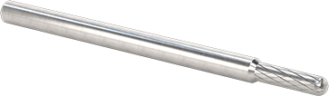 1/8" Çaplı Şaftlı Karbür Freze Ucu, Yuvarlak Silindir, Ticaret No.