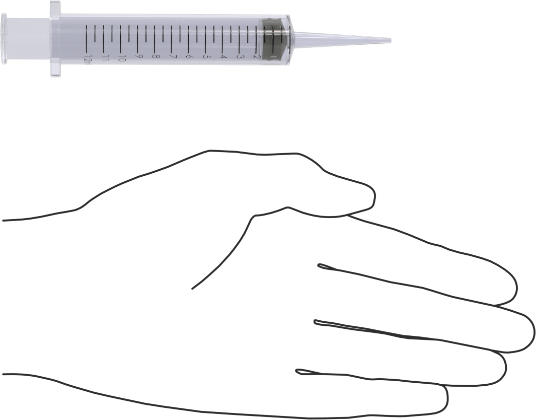Plastik Şırınga, Konik Uçlu, Şeffaf, 12 ml Kapasite