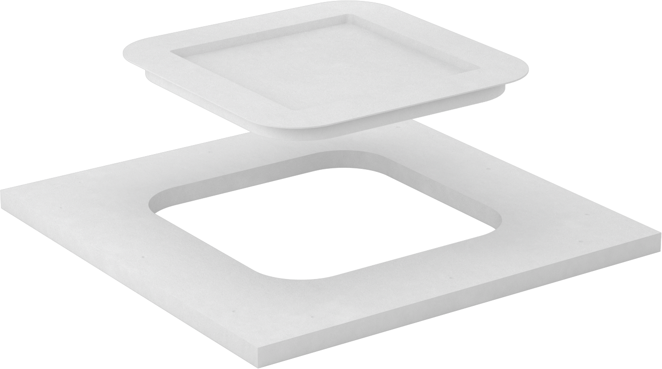 Alçıpan Flanşlı Gömme Montajlı Erişim Paneli, 15" Yükseklik x 15" Genişlik Açıklık için