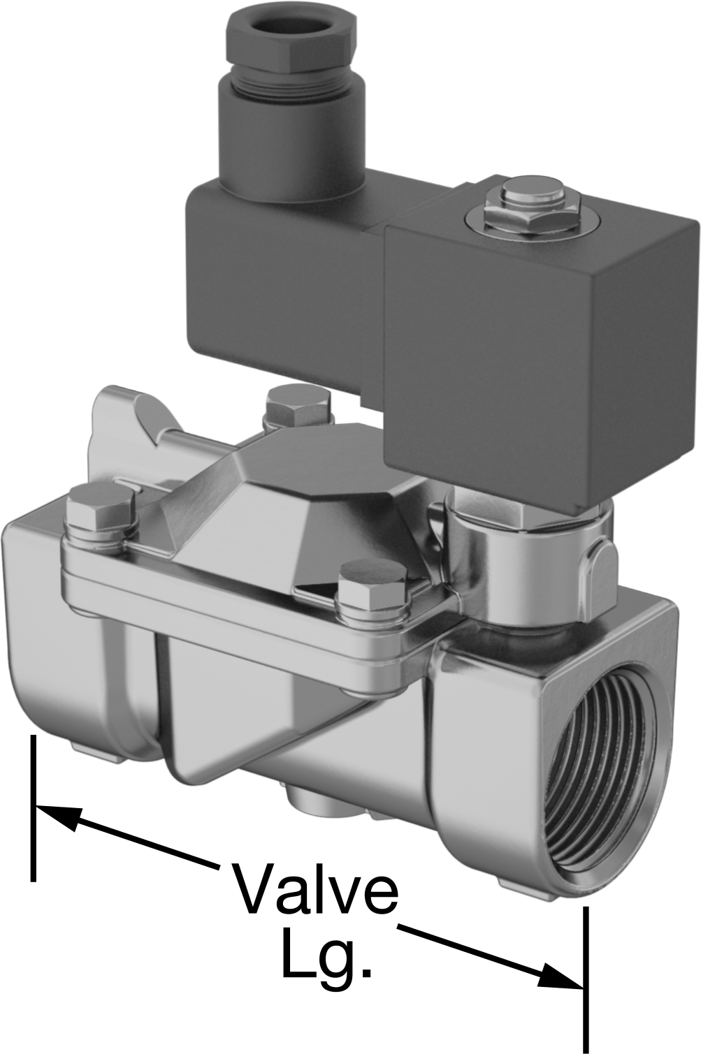 Pirinç Gövde Solenoid Açma/Kapama Vanası, Normalde Kapalı, 24V AC, 1 NPT Dişi, 13 Cv