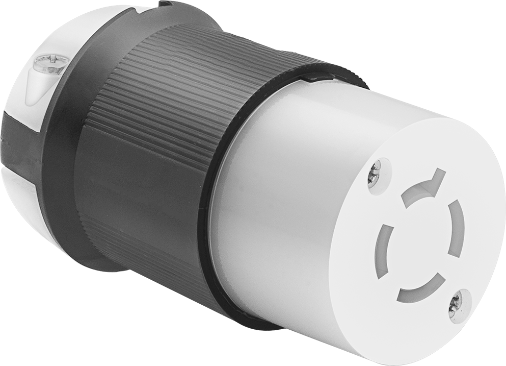 Premium Dönme Kilitli Konektör, Dört Yuvalı Soket, Topraklanmış, NEMA L14-20 — 125V AC/250V AC, 20A, Dişi