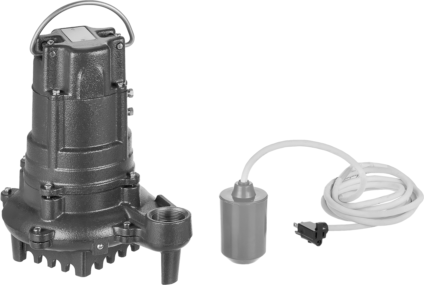Katı Maddeler İçeren Su için Yüksek Sıcaklık Tahliye Pompası, Şamandıralı Anahtarlı, 1/2 hp