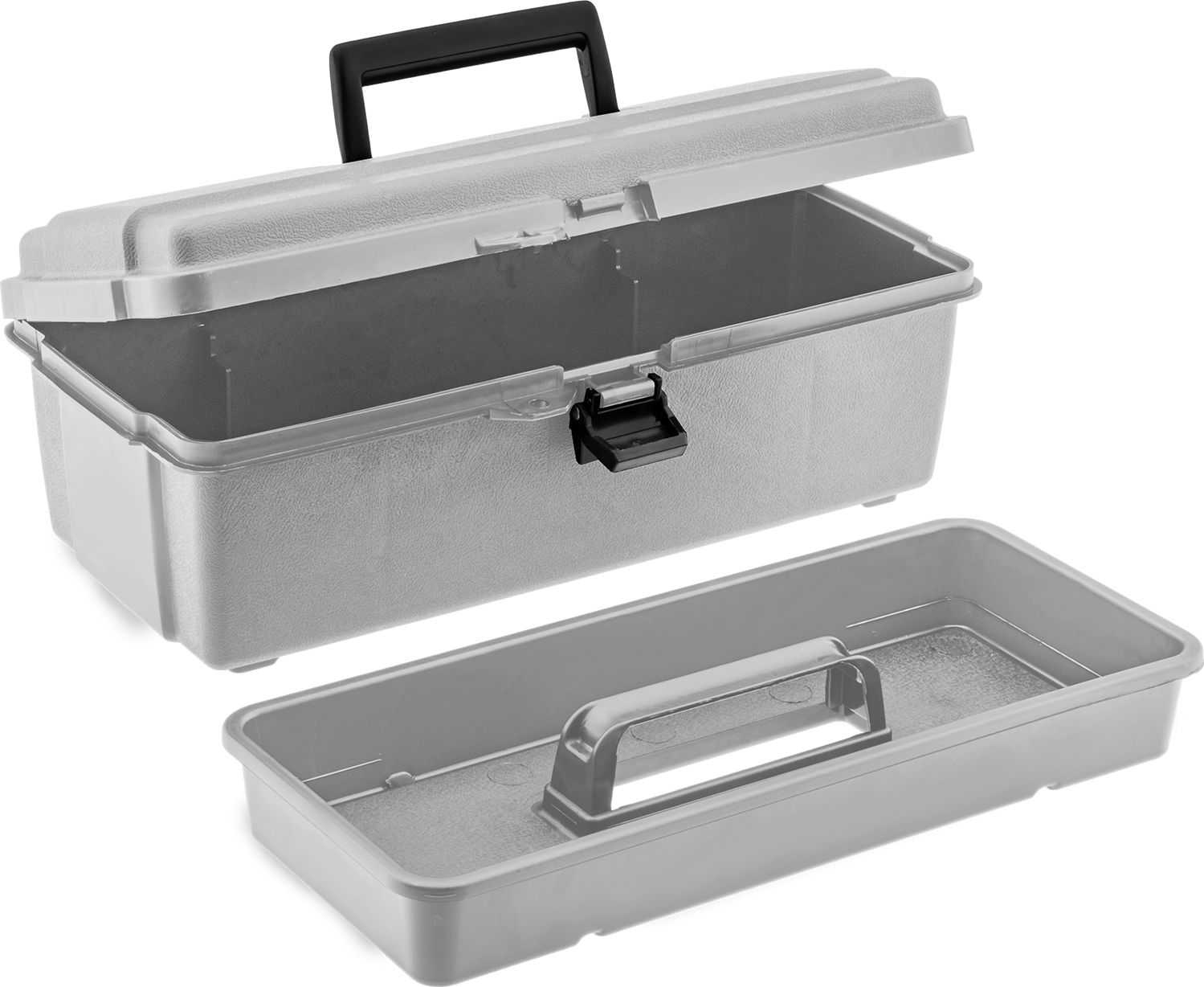 Çıkarılabilir Taşıma Tepsili Saklama Kutusu, Statik Elektrik Giderici, 14-1/2" Genişlik x 7-1/2" Derinlik x 5" Yükseklik