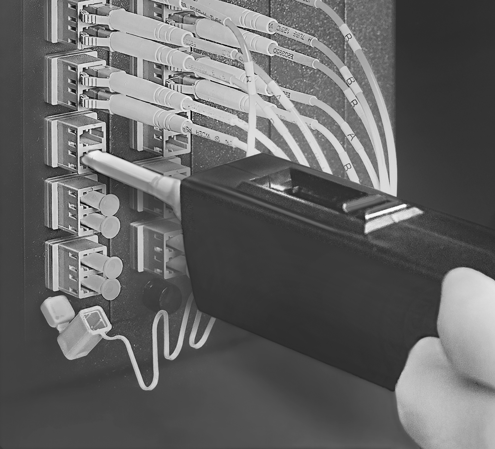 Fiber Optik Konektörler için Temizleyici, Uzatılabilir Nozullu Düz Başlık, 2.5 mm Yüksük