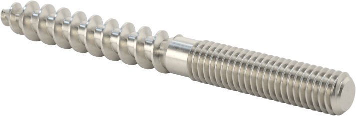 316 Paslanmaz Çelik Ahşap Vida Dişli Saplamalar, M5 x 0.8 mm Saplı M5 Ahşap Vida, 50 mm Uzunluk