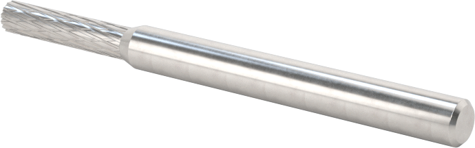 1/8" Çaplı Şaftlı Karbür Freze Ucu, Düz Kesici Silindir, Ticaret No. Sb-42, Çift Kesimli Diş