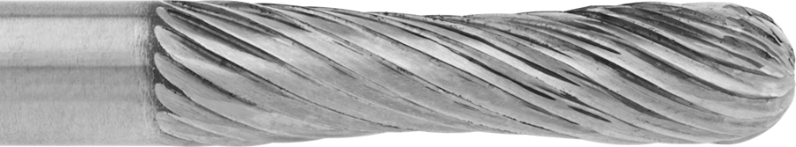 Yüksek Hızlı Çelik Frez, 1/4" Çaplı Şaftlı, Dışbükey-İçbükey, 1/4" Baş Çapı — Dışbükey-İçbükey, 1⁄4", 1⁄4"