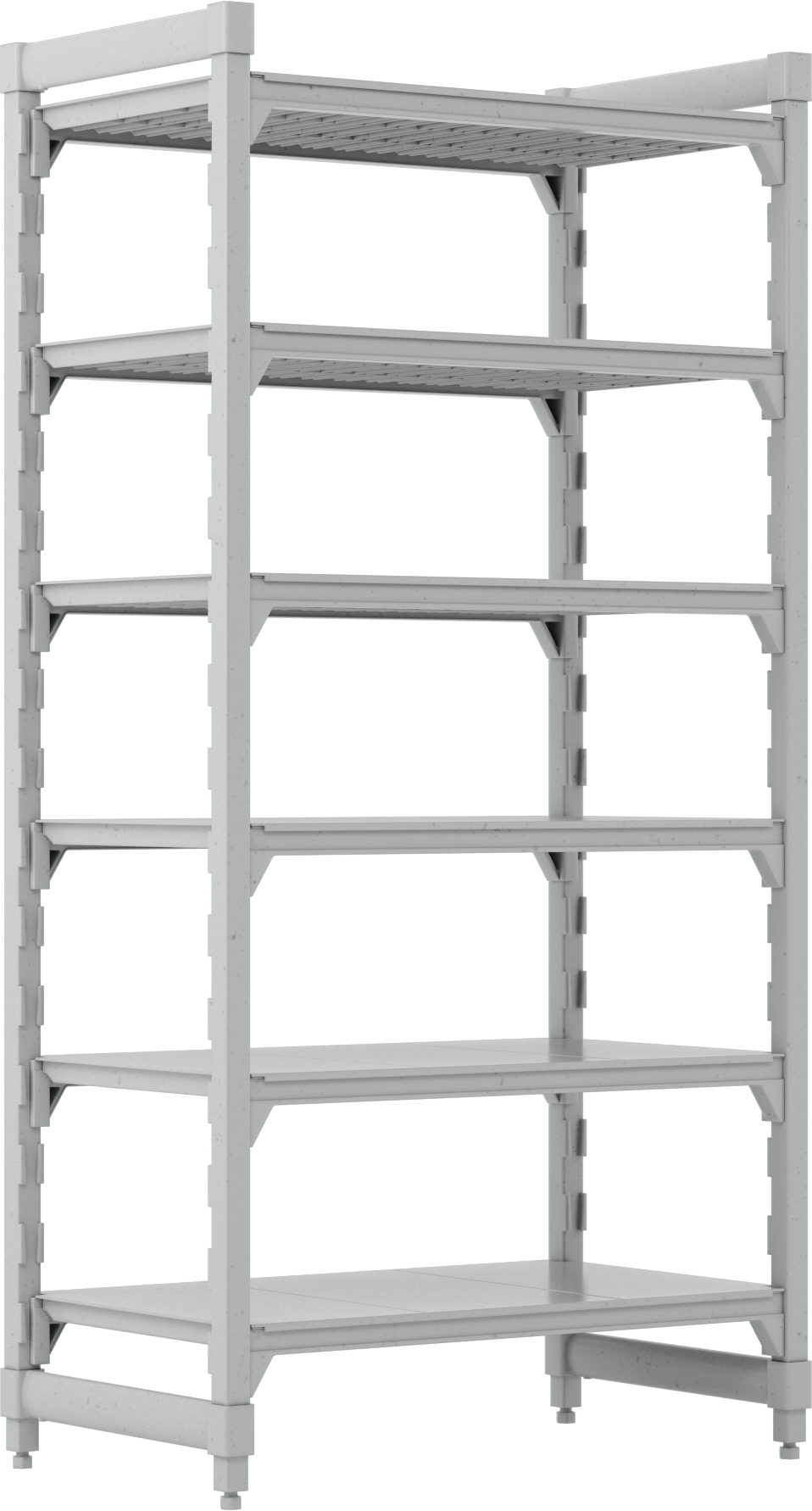Plastik Raf, 6 Raflı Sabit Dolap, 72" x 36" x 21" — Standart, 36", 21"