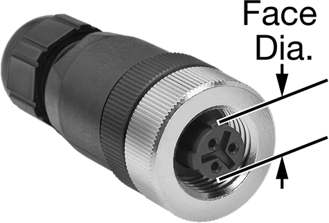 Mikro M12 Sinyal/Güç Konektörü, Düz Soket