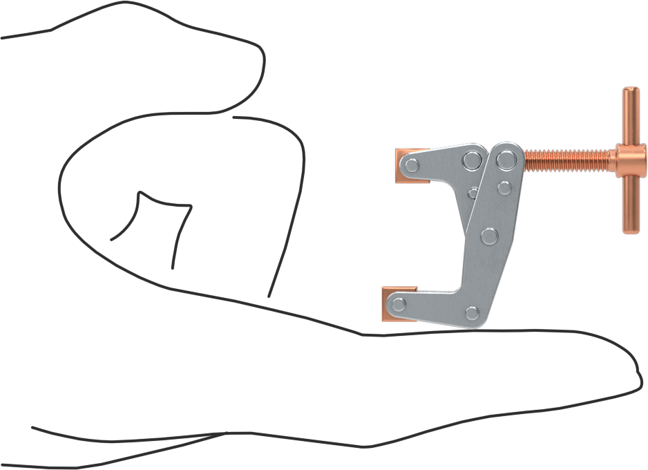Bükülmeyen C-Kelepçesi, Çelik, T-Saplı, 0" - 3/4" Açıklık