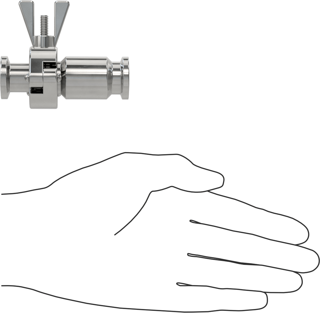 Hızlı Kelepçeli Bağlantı Parçalı Çekvalf, Yiyecek ve İçecek için, Kauçuk Conta, 1/2" Boru Dış Çapı için