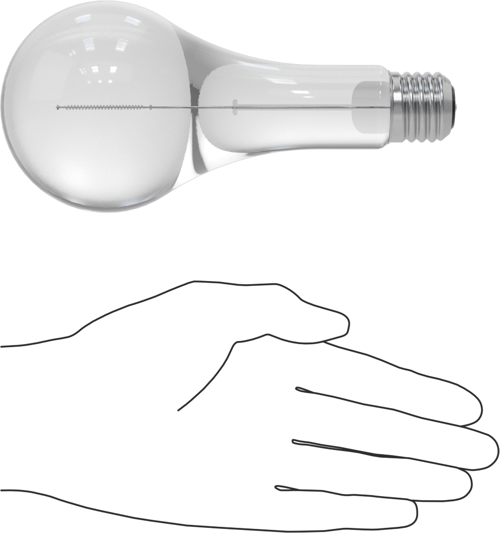 Vidalı Taban Ampul, Yüksek Sıcaklık, Armut, 300W, 3600 lümen