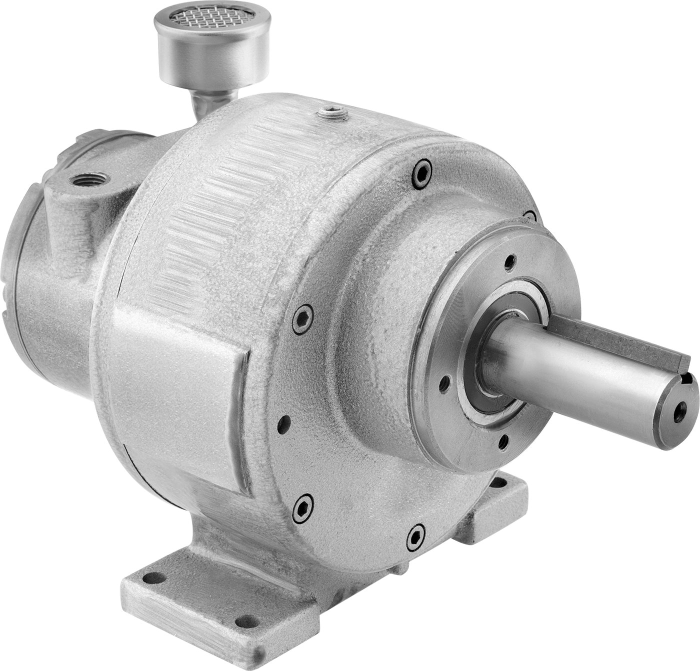 Kompakt Pnömatik Dişli Motor, Yüzey/Taban Montajı, 1.7 hp ve 274 inç-lbs. 300 Maksimum rpm'de